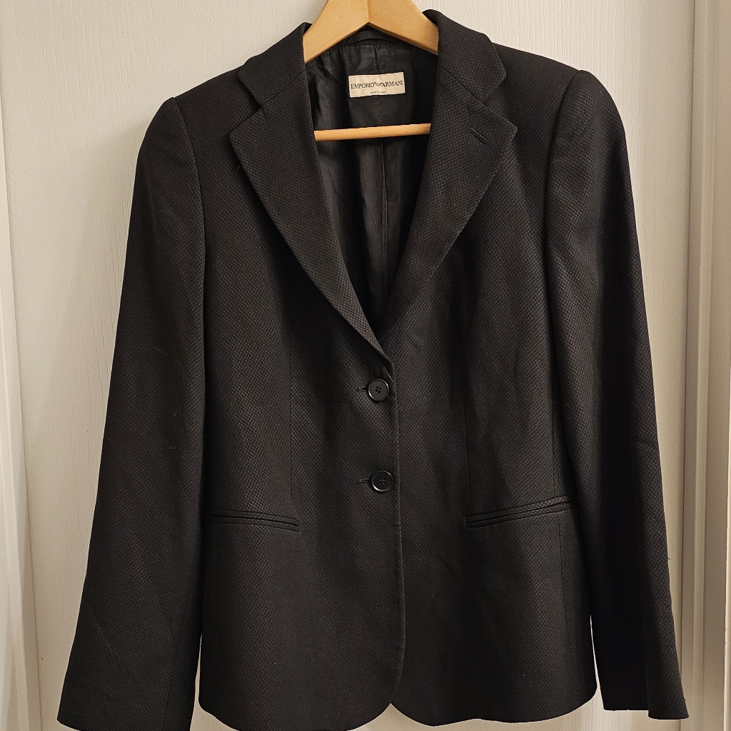 Emporio Armani Blazer Antinea Srl Vintage Black Single-Breasted Men's Size Us 34